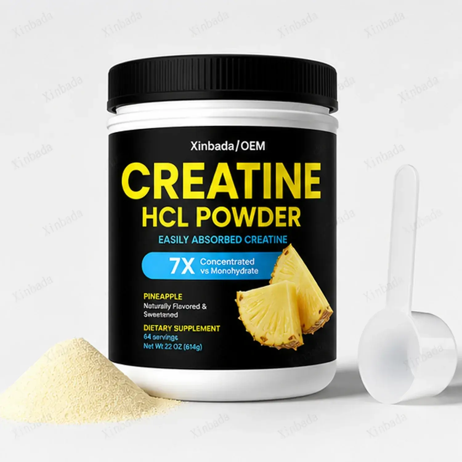 Xinbada Private Label Creatine HCl Powder OEM ODM Pineapple Fast Absorption Sports Nutrition Supplement