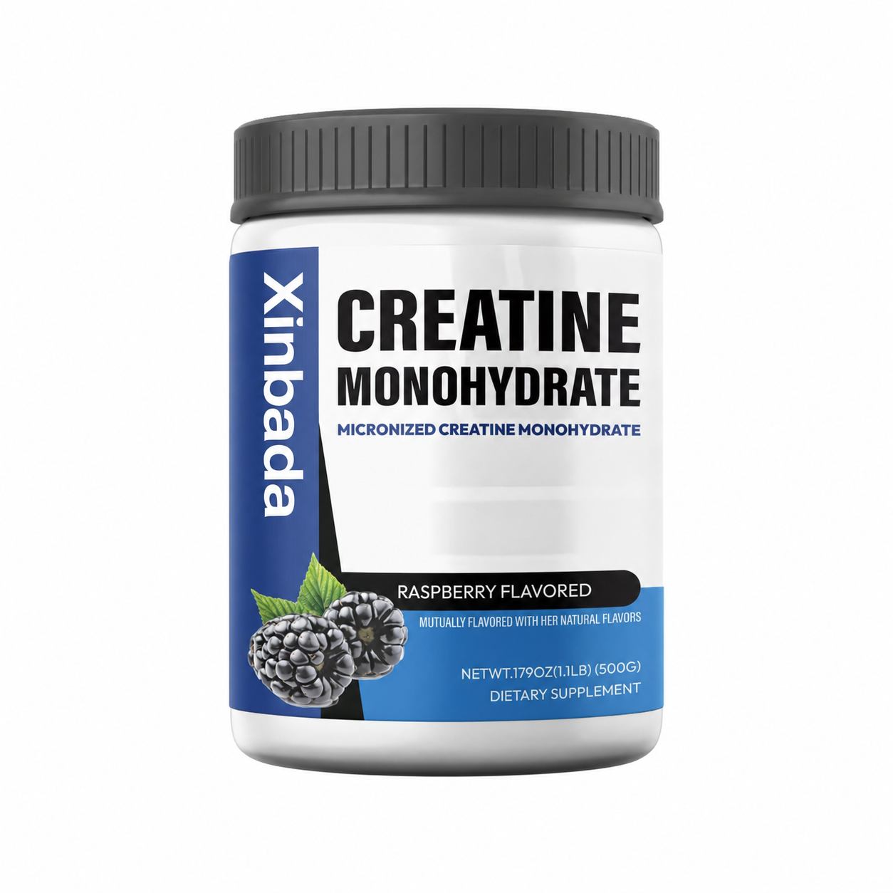 Xinbada OEM Micronized Creatine Monohydrate Powder Raspberry Flavor 5g 76 Servings 500g