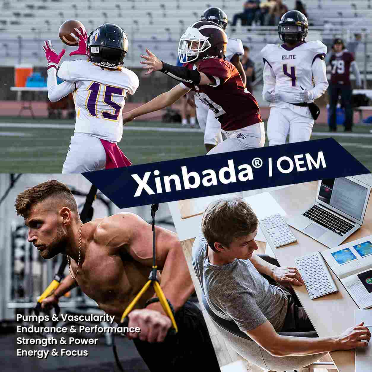 Xinbada Adult Pre-Workout Energy Powder Sports Nutrition OEM ODM 306g