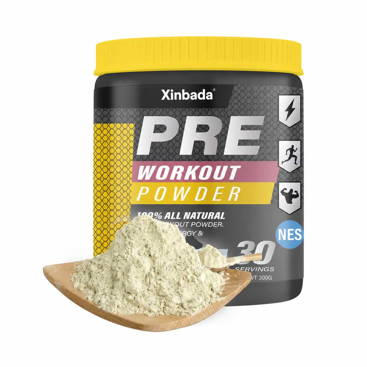 Xinbada Creatine Caffeine Beta-Alanine Pre-Workout Energy Powder OEM ODM 306g