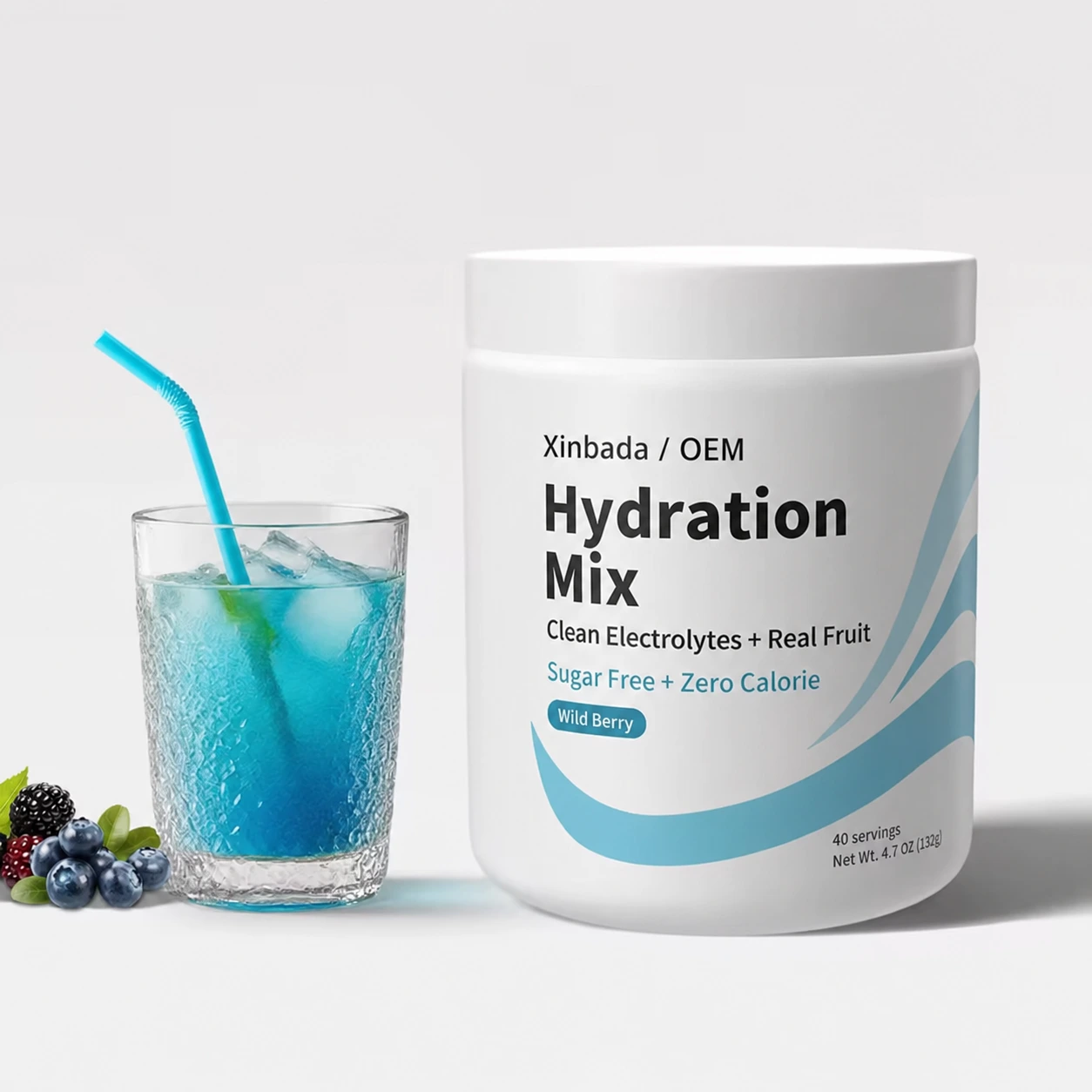 Xinbada Magnesium Potassium Hydration Powder Calm Electrolyte Drink Mix Magnesium + Potassium