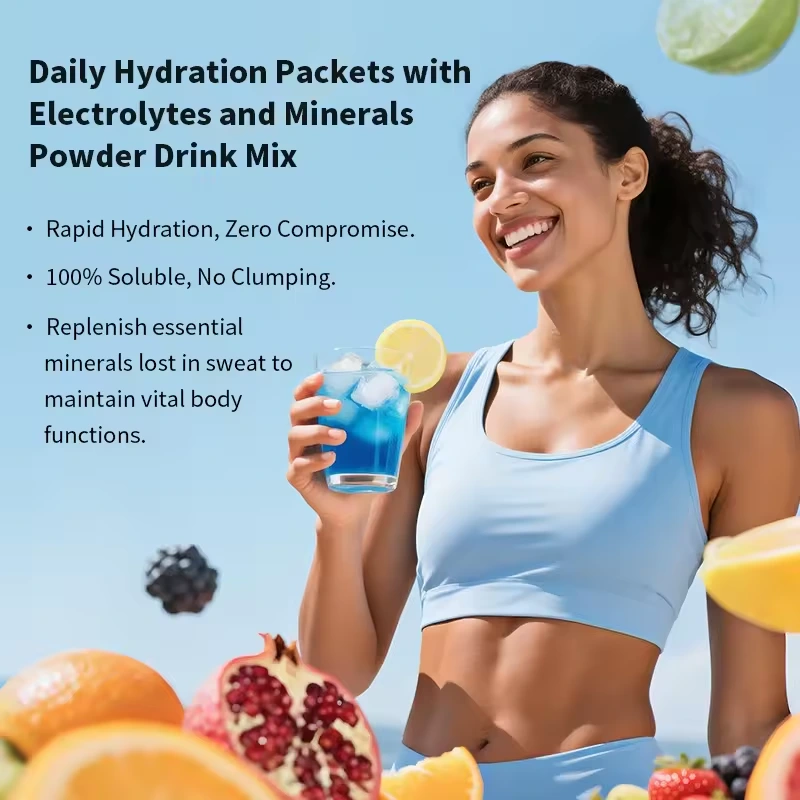 Xinbada Multivitamin Electrolyte Powder Sticks Mixed Fruit Hydration Supplement Multivitamin Mix