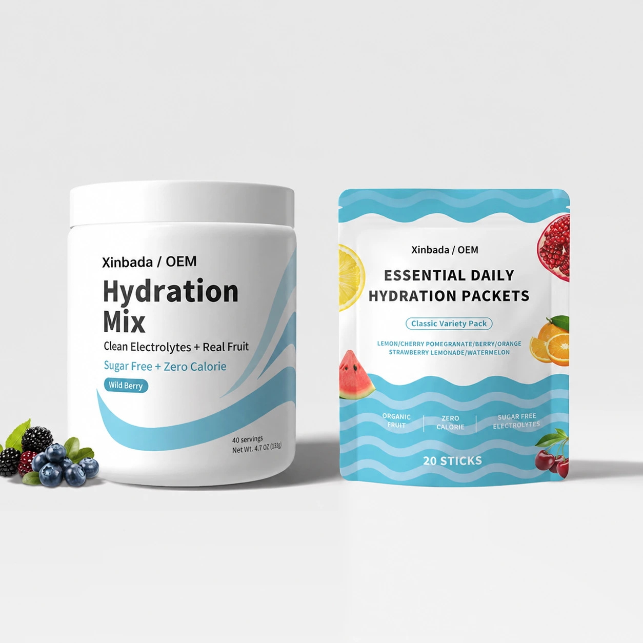 Xinbada Pre-Workout Electrolyte Powder Vitamin Energy Hydration Drink Pre-Workout Energy