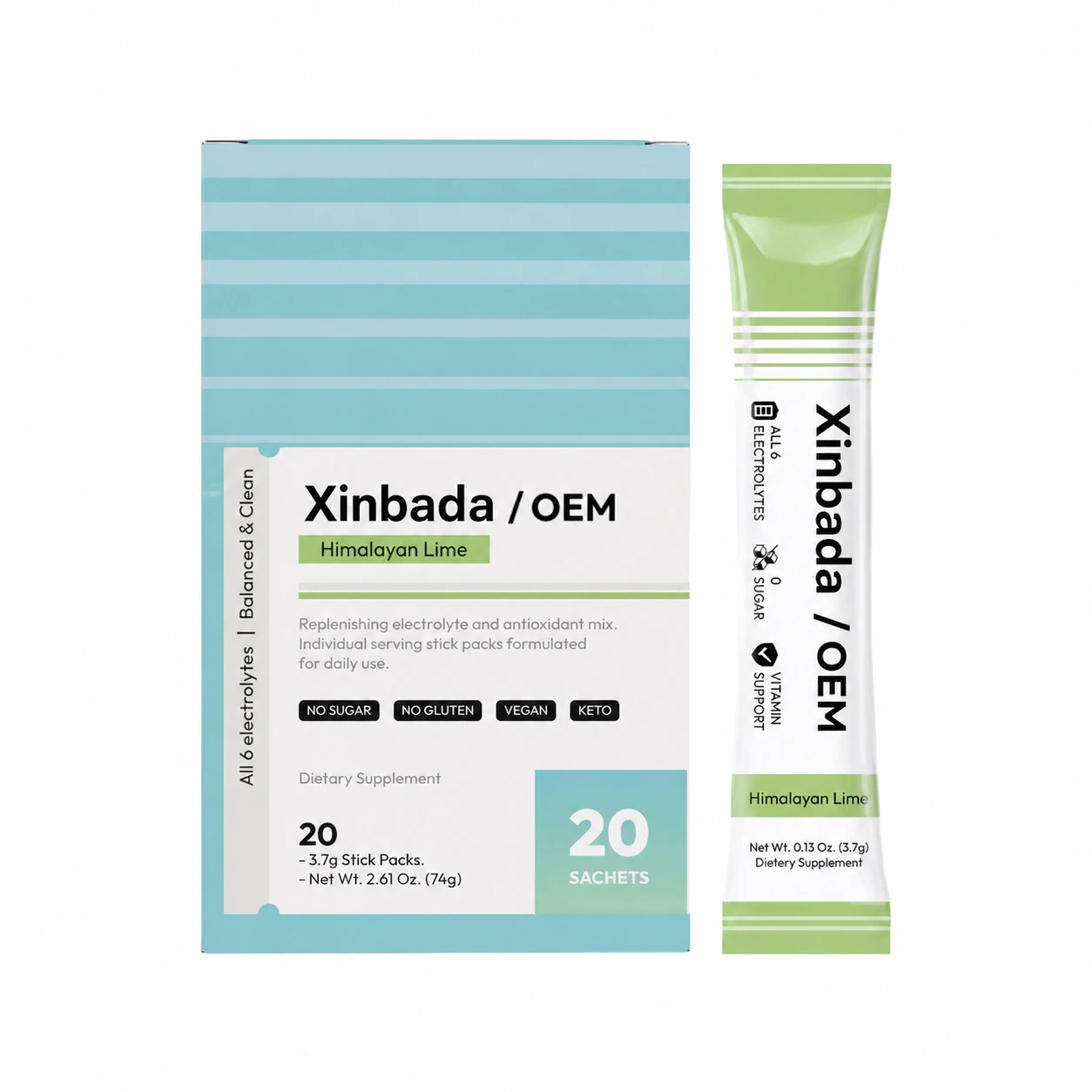 Xinbada Wholesale Electrolyte Powder Packets Vitamin Supplement Energy Drink Wholesale Supply
