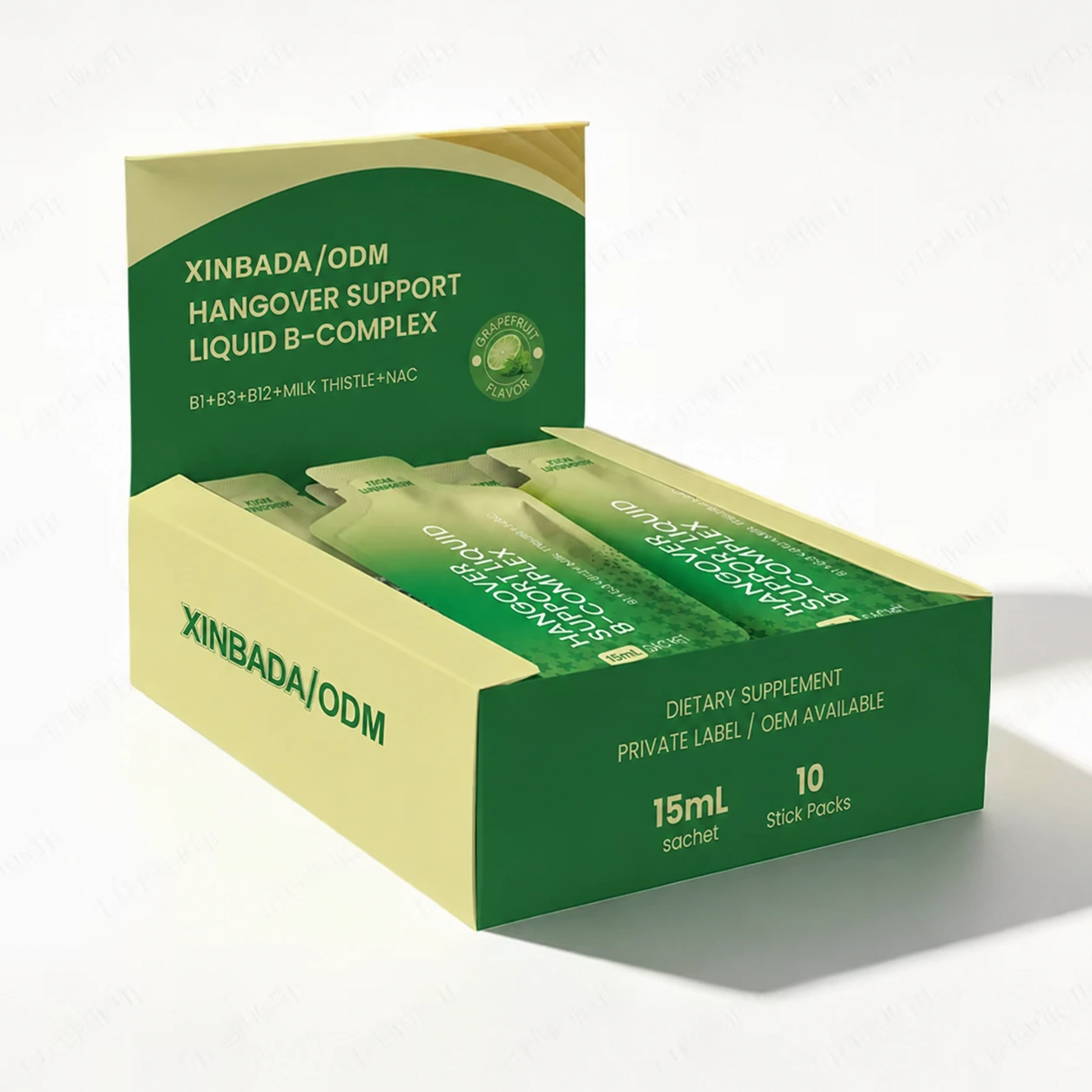 Custom B Complex Hangover Support Gel 15mL Private Label