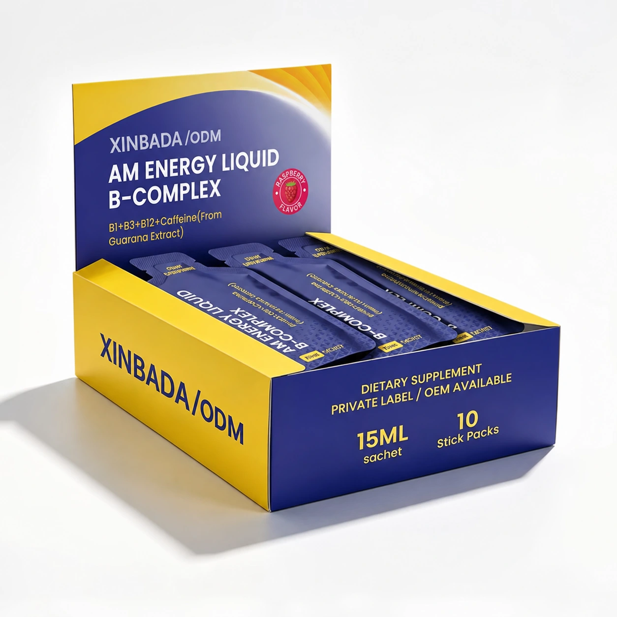 Liquid B Complex Energy Drink 15mL Sachets Private Label