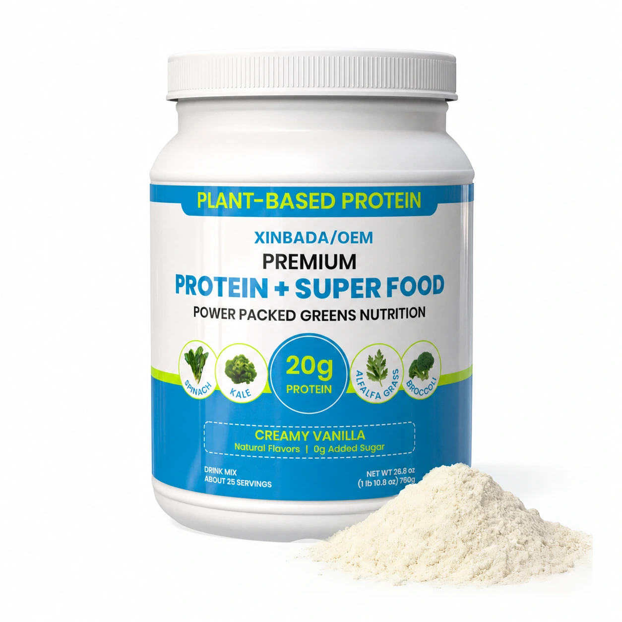 Plant-based Superfood High Protein Meal Powder 450g 600g 900g OEM ODM