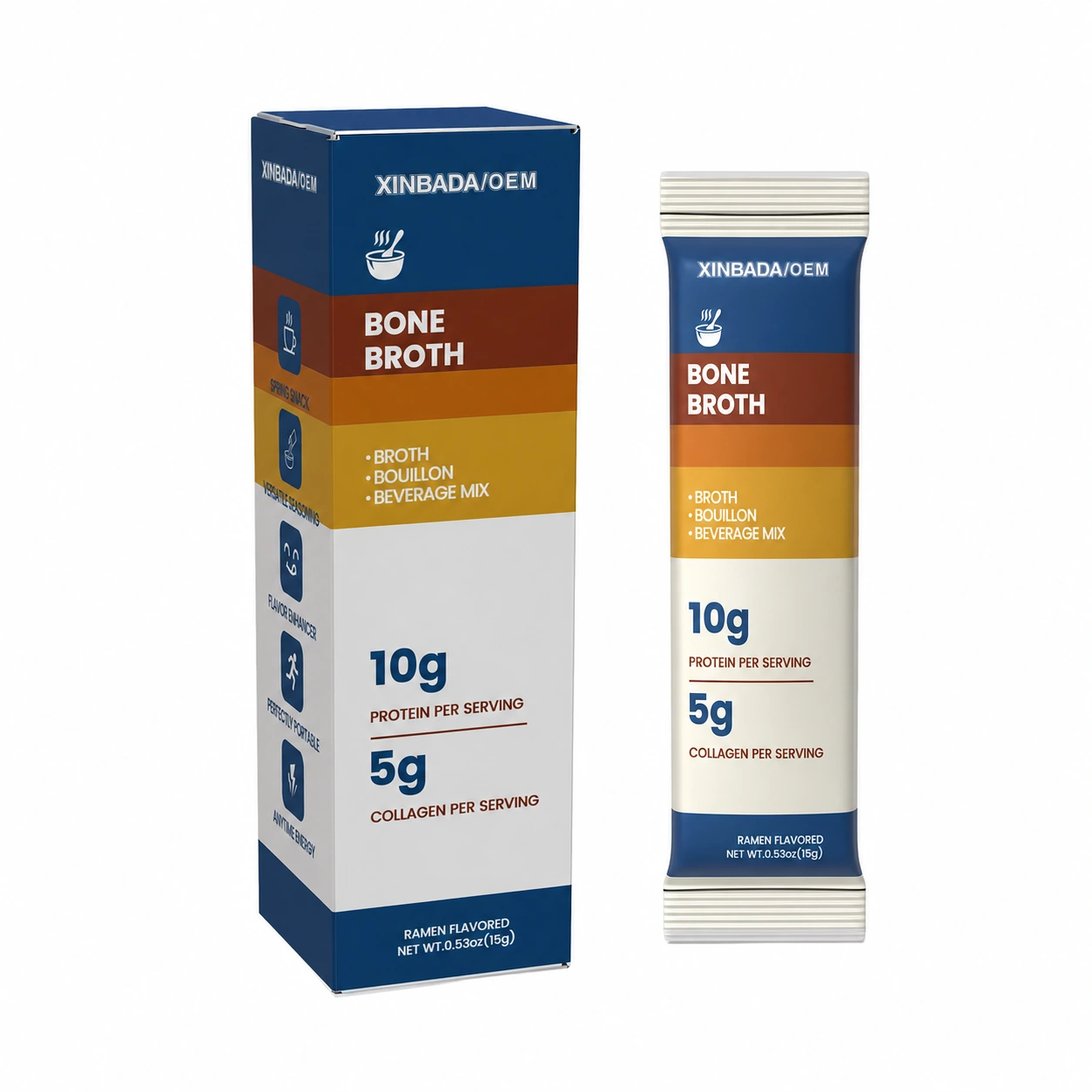 Grass-Fed Beef Bone Broth Protein Powder Variety Pack OEM ODM