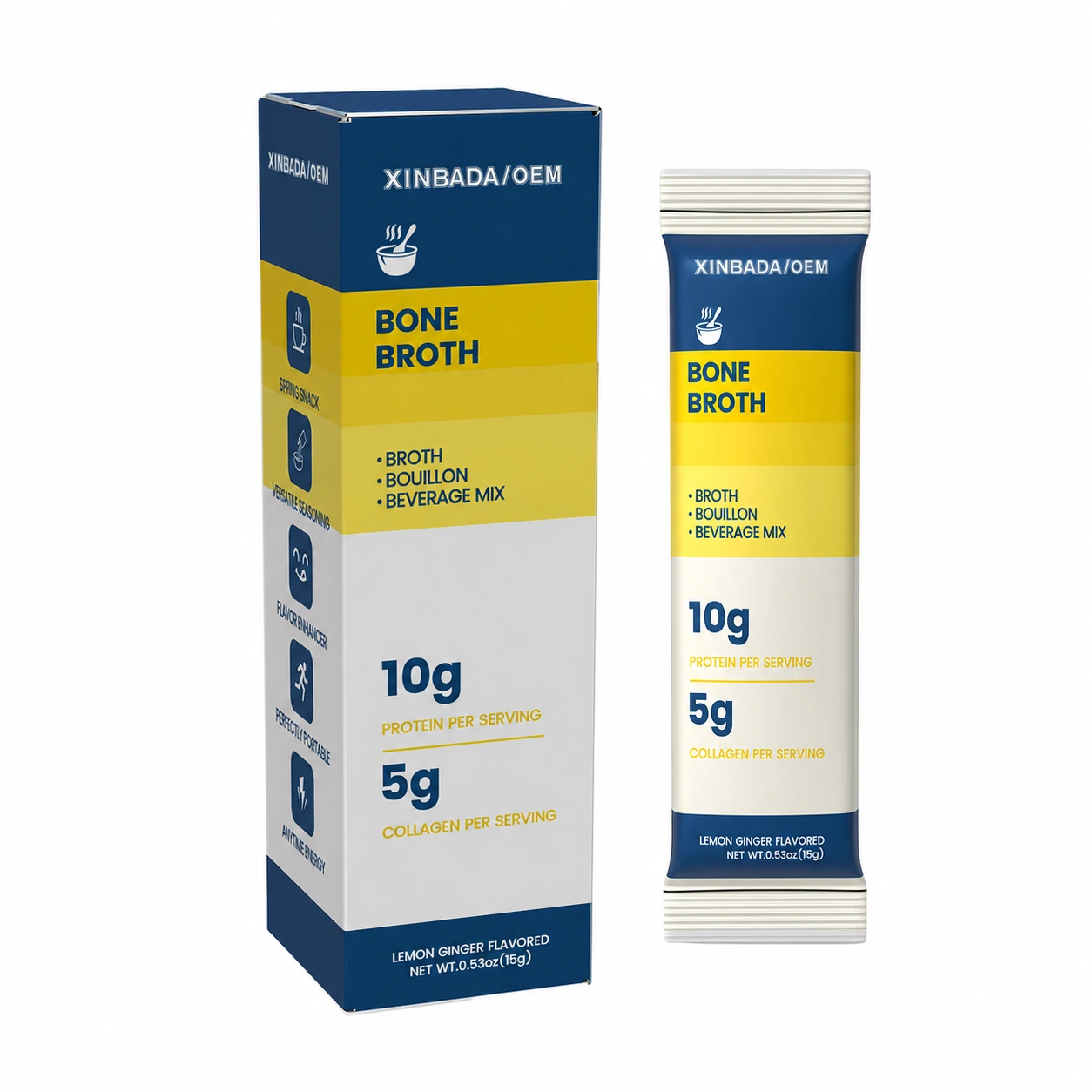 Bone Broth Protein Powder Variety Pack for Paleo Keto Adults OEM ODM