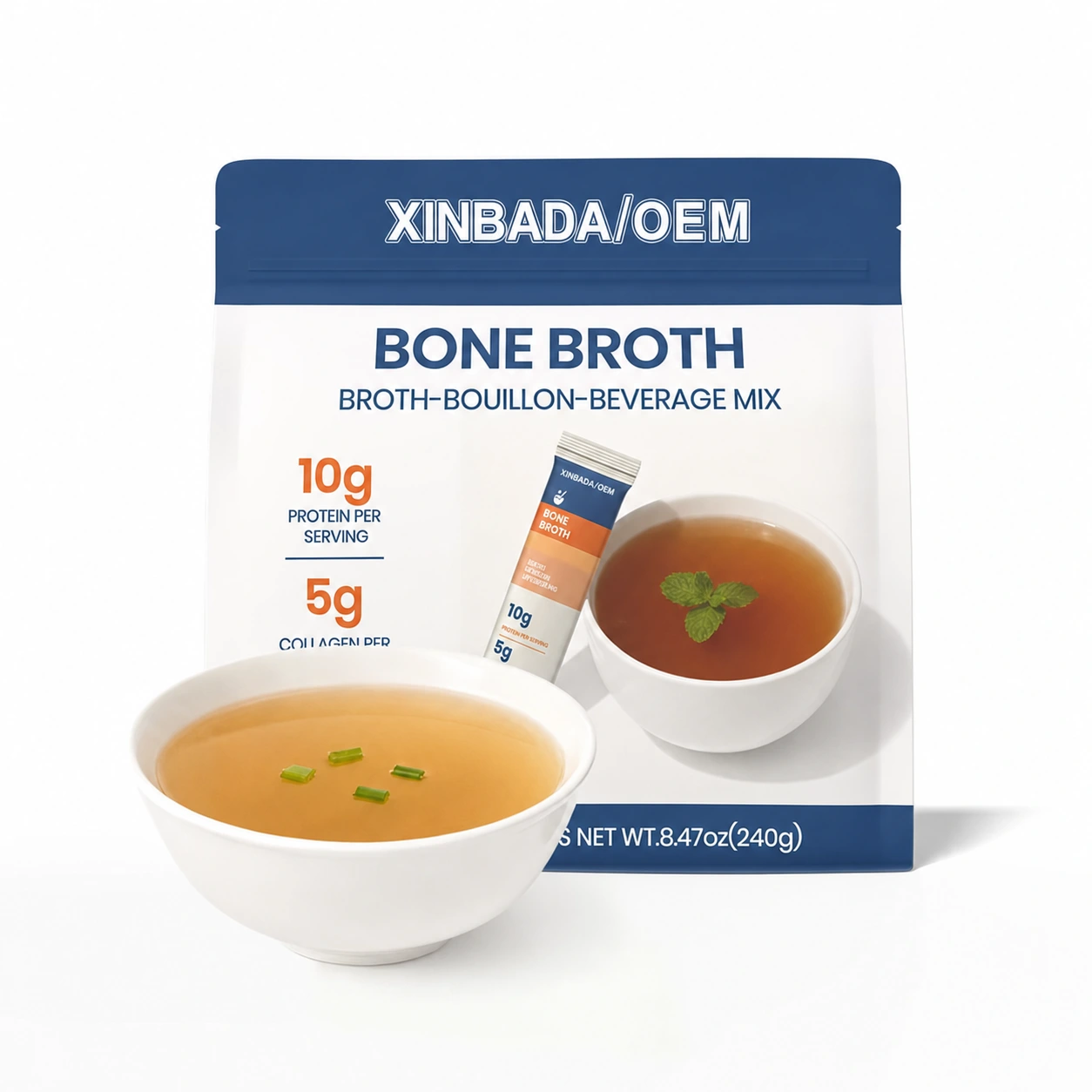 Vanilla Grass-Fed Beef and Chicken Bone Broth Protein Powder OEM ODM