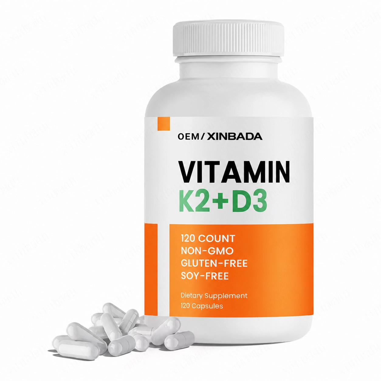 Vegan Vitamin D3 K2 5000 IU Capsules for Adult Immune Support OEM ODM