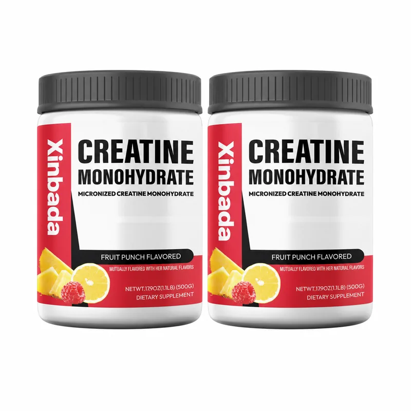 Xinbada OEM ODM Fruit Punch Creatine Monohydrate Powder 500g Private Label Sports Nutrition Supplement