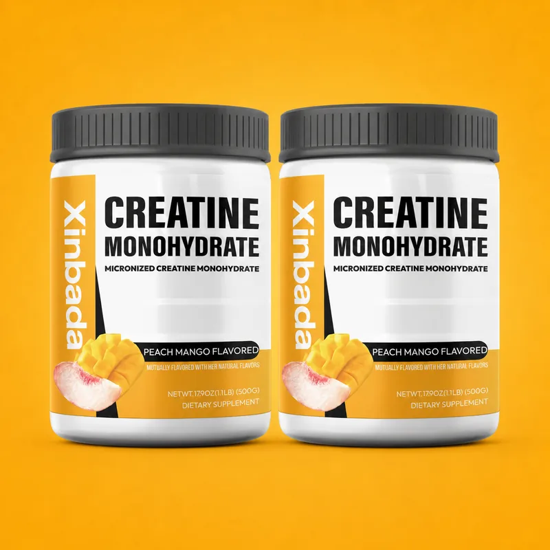 Xinbada OEM ODM Peach Mango Creatine Monohydrate Powder 500g Private Label Pre-Workout Supplement