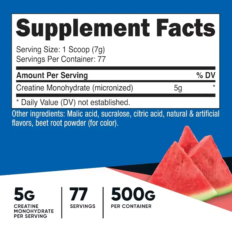 Fruit punch creatine monohydrate supplement facts