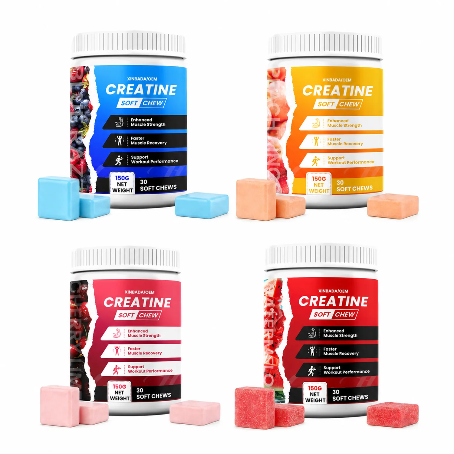 Xinbada Creatine Monohydrate L-Taurine Soft Chews product and customization overview