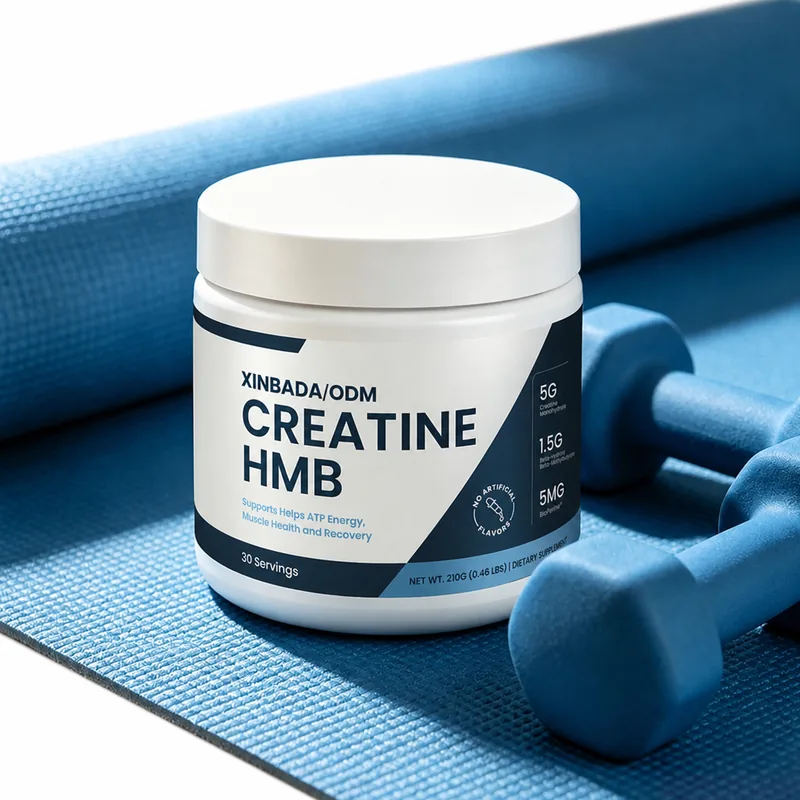 Xinbada Creatine Monohydrate HMB Powder formula or lifestyle presentation