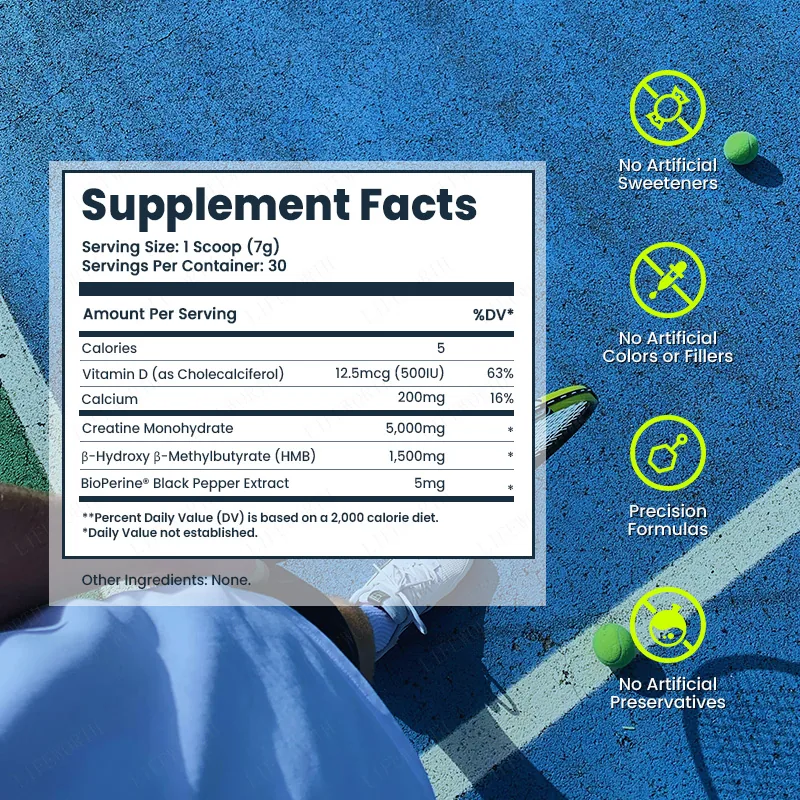 Xinbada Creatine Monohydrate HMB Powder supplement facts or private label options