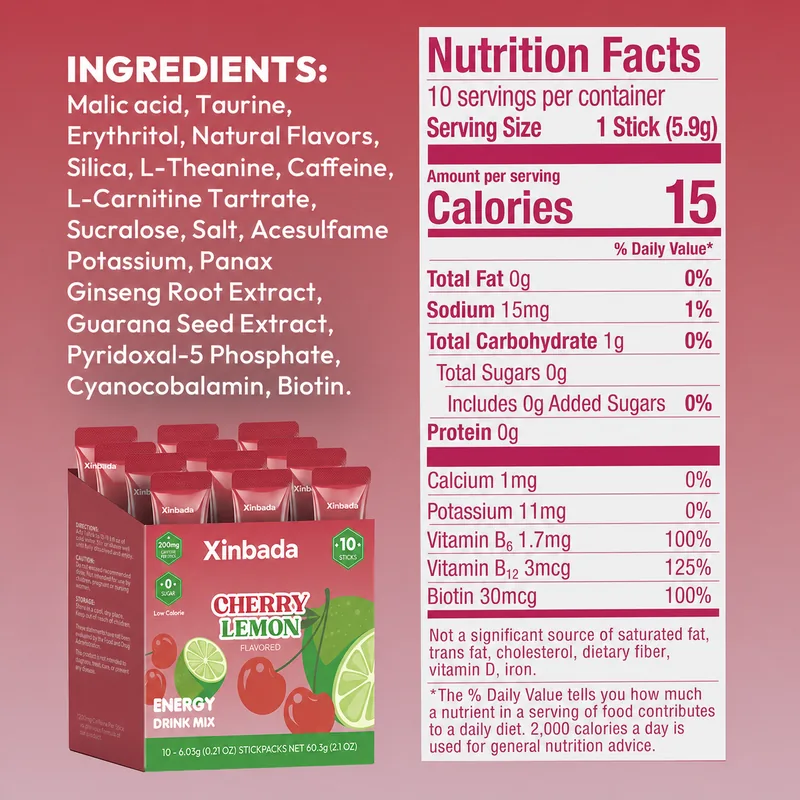 Sugar-Free Electrolyte Powder with Natural Caffeine 5g Sachets OEM