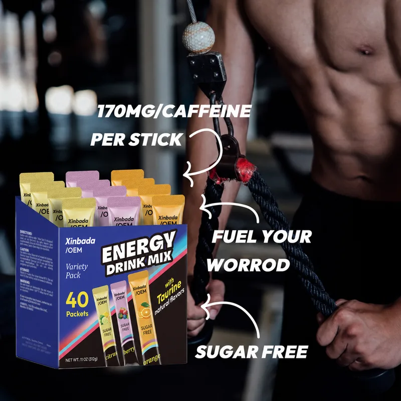 Pre-Workout Electrolyte Caffeine Energy Powder 30 Sachets OEM