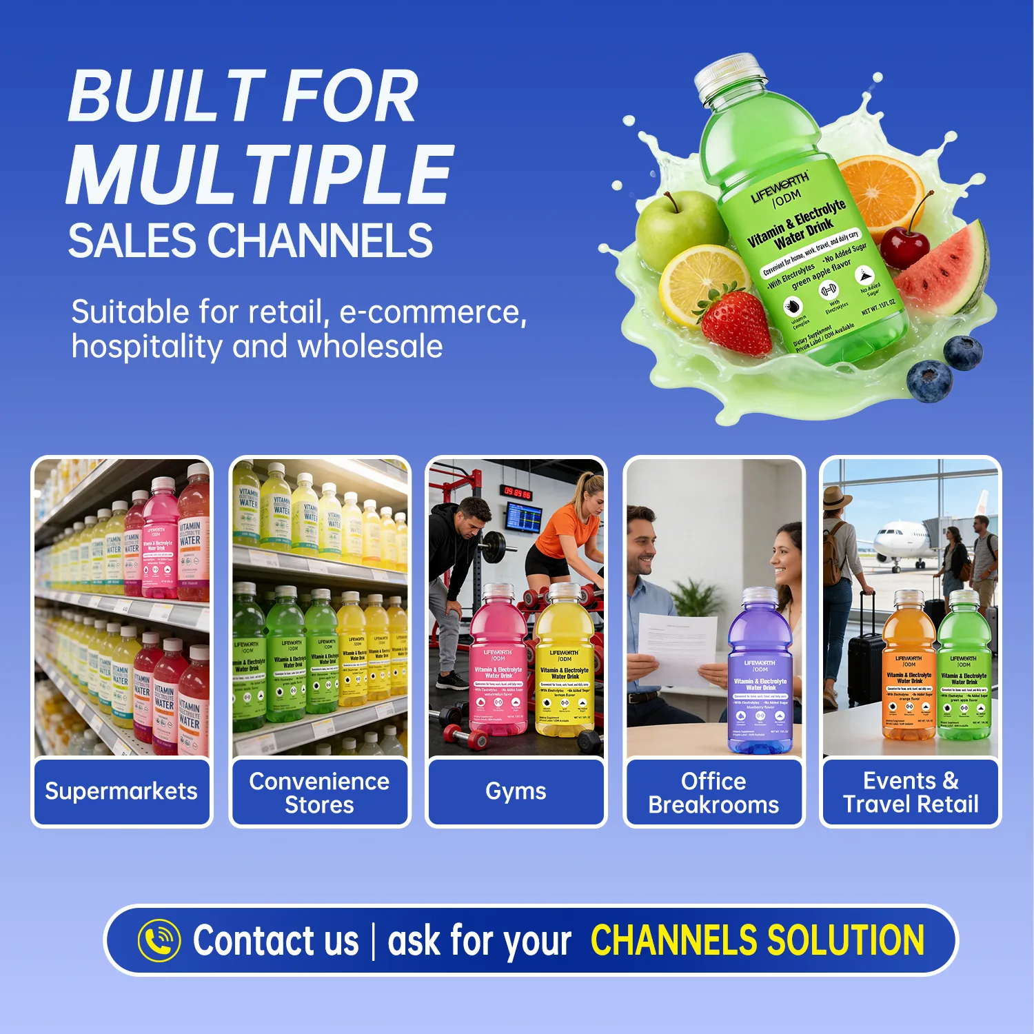 Xinbada Functional Vitamin Electrolyte Water 450ml Private Label manufacturing or sales-channel support