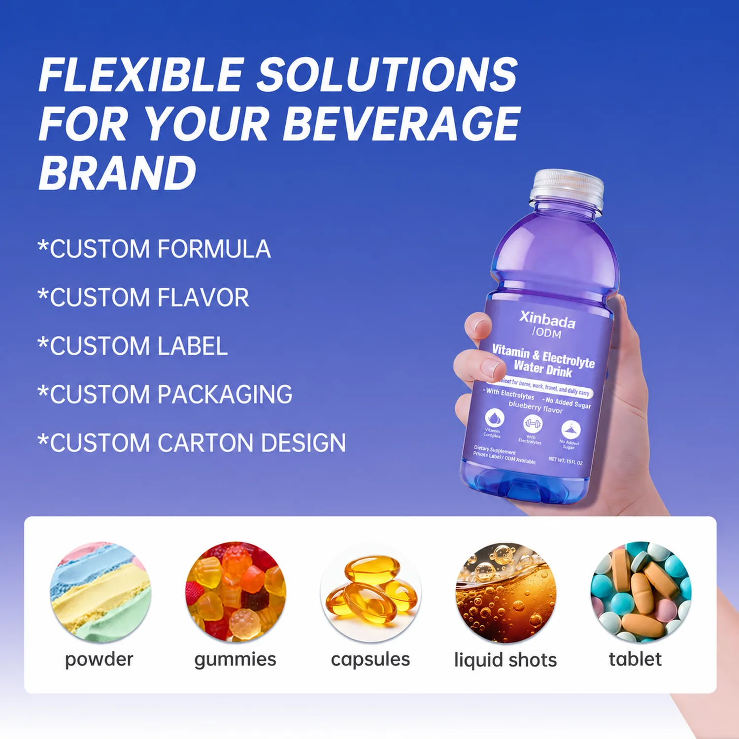 Flavored Energy Vitamin Electrolyte Water 450ml Ready-to-Drink OEM