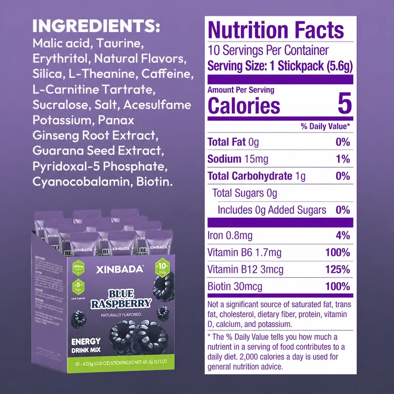 Xinbada Hydration Electrolyte Energy Support Powder for Adults 30 Sachets benefits or specification details