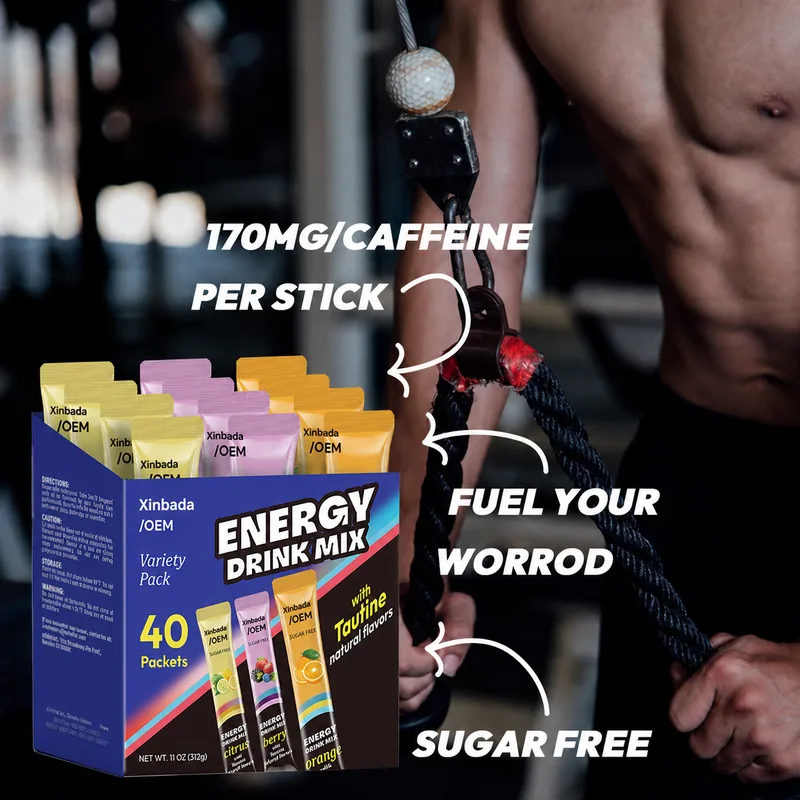 Electrolyte Energy Powder with 200mg Natural Caffeine 5g Sachets OEM