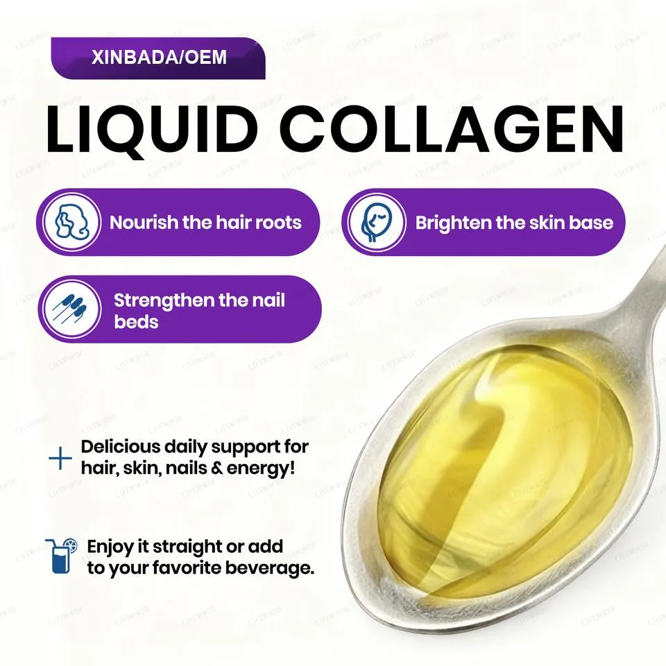 Xinbada Liquid Collagen for Women Adult Marine Collagen Peptides Lemons Vitamin C Skin Care Customizable product detail image 4