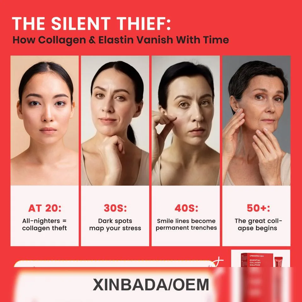 Xinbada Private Label Marine Collagen Peptides Liquid Vitamin C Adult Beauty Supplement for Hair Skin Nails Joints 24 Months OEM ODM