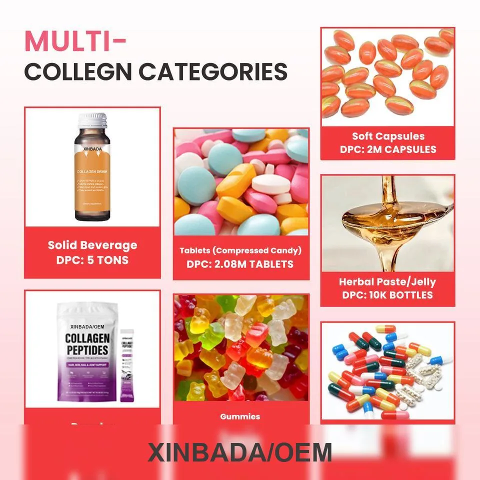 Xinbada Marine Collagen Peptides Liquid Vitamin C Adult Beauty Supplement for Hair Skin Nails Joints 24 Months product detail image 4