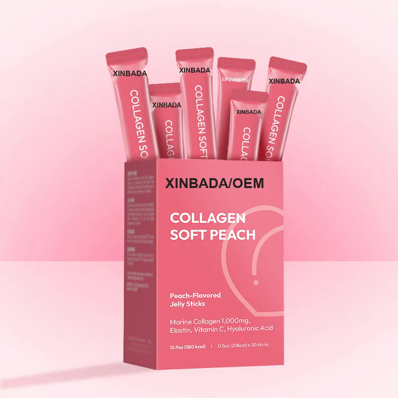 Xinbada Essential Collagen Solution Jelly Stick Adult Collagen Peptide Pomegranate 10 Packs Skin application image 5