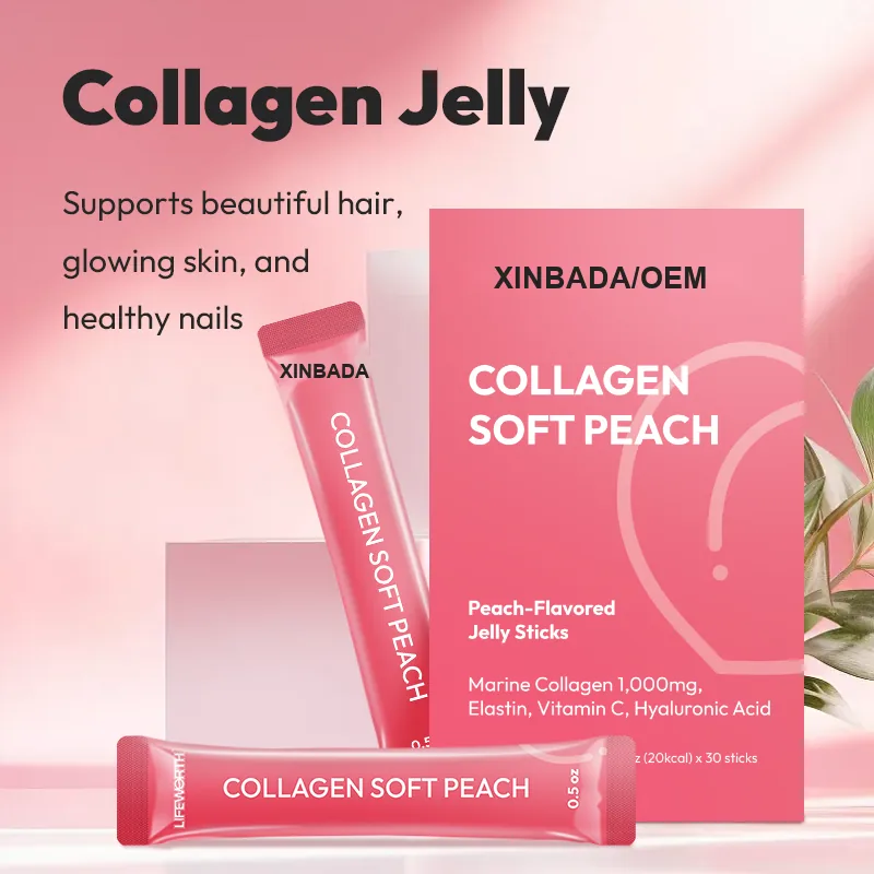 Xinbada Essential Collagen Solution Jelly Stick Adult Collagen Peptide Pomegranate 10 Packs Skin lifestyle and product image 6
