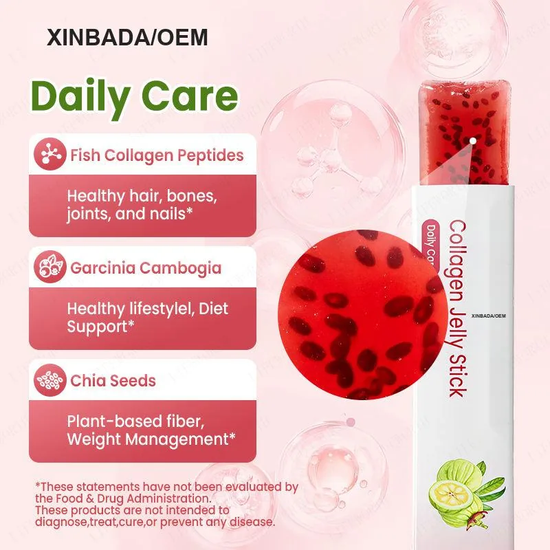 Xinbada Pomegranate Fruit Beauty Jelly Plant based Collagen Jelly with Hyaluronic Acid for Adult Skin Care product specification image 3