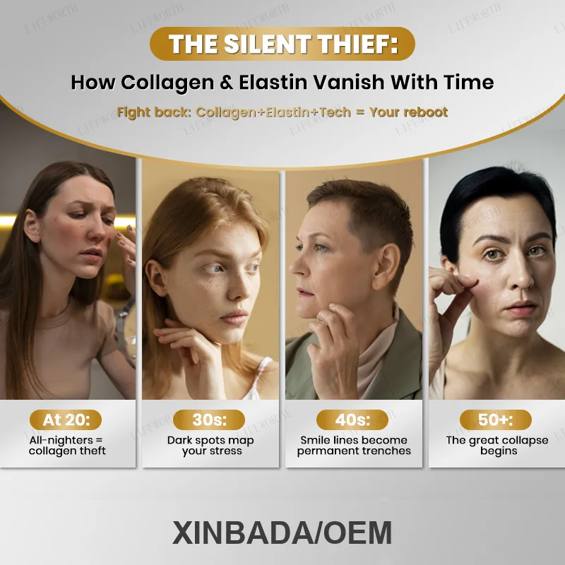 Xinbada Private Label Adult Collagen Women Men Types I II III V X Multi Collagen Complex Capsules (60 Capsules Bottle) Skin Care GMP OEM ODM