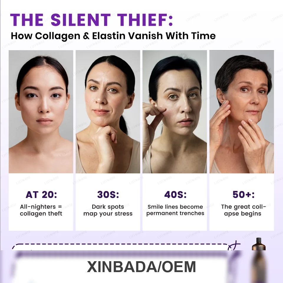 Xinbada Private Label Liquid Collagen for Women, with Biotin, Hair, Skin and Nail Supplement OEM ODM