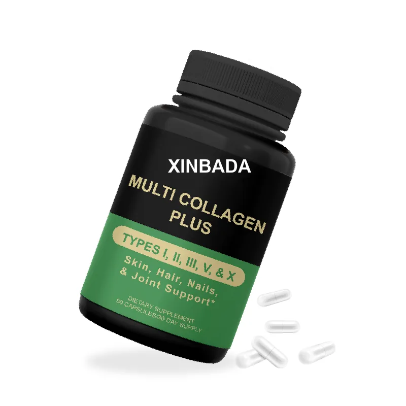 Xinbada Private Label Multi Hydrolyzed Collagen Capsules for Adult Hair Skin Care and Joint Support with Amino Acids OEM ODM