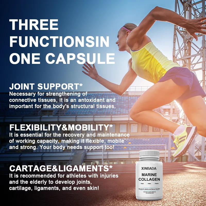 Xinbada Wholesale Proteins Pure Marine Fish Collagen Peptide Capsule Vitamin C for Adult Skin Care product specification image 3