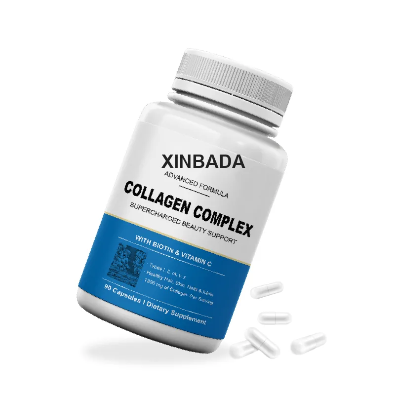 Xinbada Private Label Factory Direct Customized Adult Collagen Capsules Skin Care Containing Various Biotins Vitamin OEM ODM