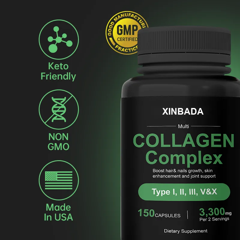 Xinbada Vitamins Multi Collagen Complex Type I II III V X Grass Fed Non GMO Adult Skin Care Capsule product gallery image 2