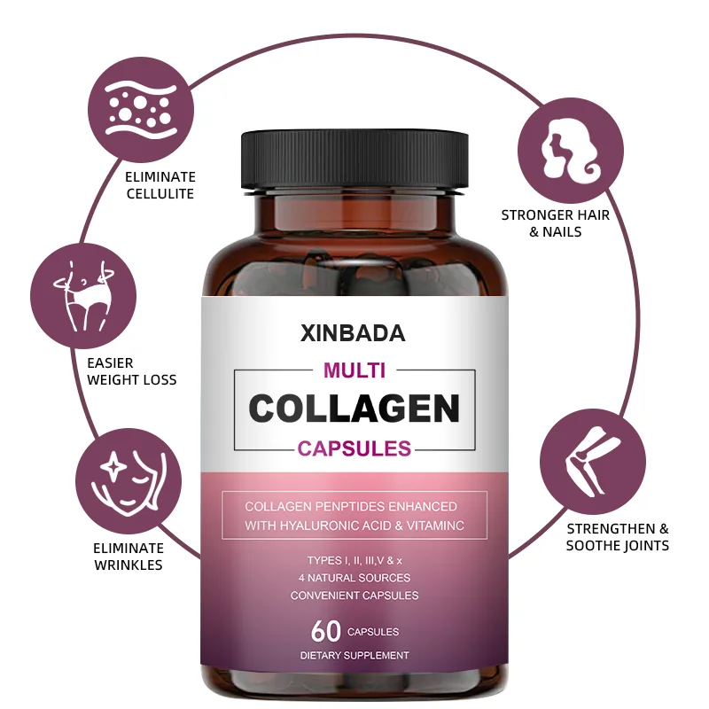 Xinbada Private Label Marine Fish Collagen Capsule Adult Skin Care OEM ODM