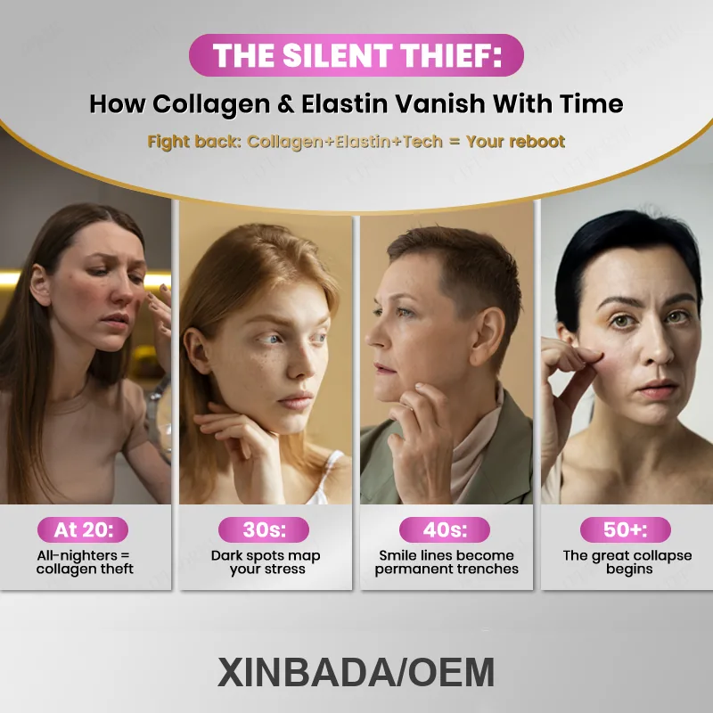 Xinbada Private Label Multi Collagen Skin Care and Beauty Capsules Hyaluronic Acid Vitamin C Adult Use (60 90 120 Capsules Bottle) OEM ODM