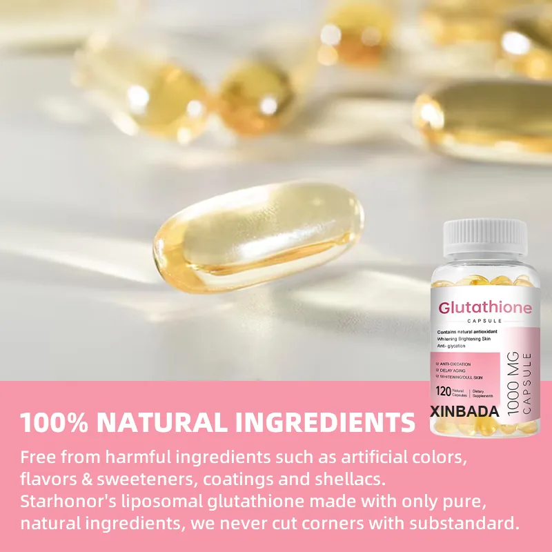 Xinbada Glutathione Collagen Vitamin C Adult Skin Care Capsules 60 Capsules Bottle Custom Packaging lifestyle and product image 6
