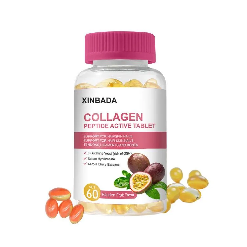 Xinbada Marine Collagen Peptides Adult Beauty Softgel Capsules for Skin Care 60 90 120 Count lifestyle and product image 6