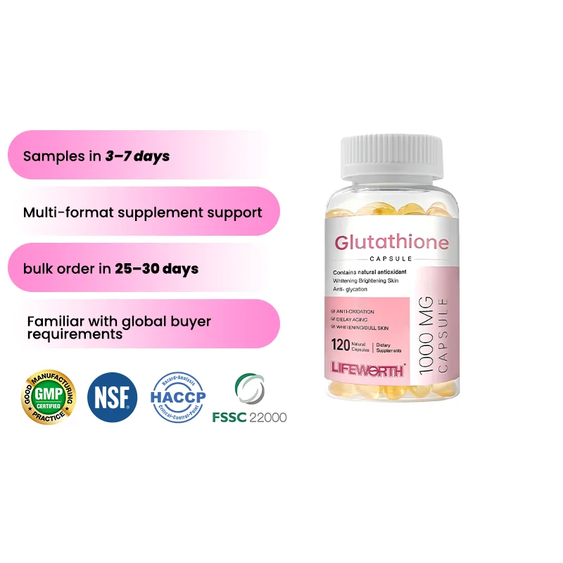 Xinbada Private Label Collagen Glutathione Softgels Capsules with Vitamin C and Collagen Beauty Products for Women OEM ODM