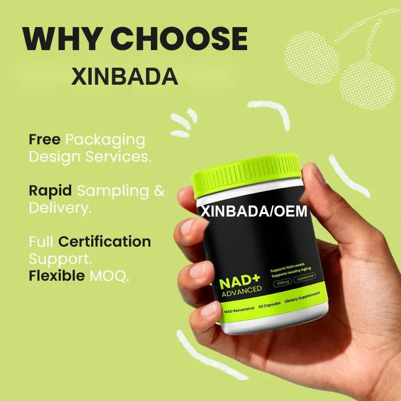 Xinbada Adult Supplement Advanced Liposomal Booster 300mg 500mg 500mg 1000mg NAD Capsules Antioxidant application image 5