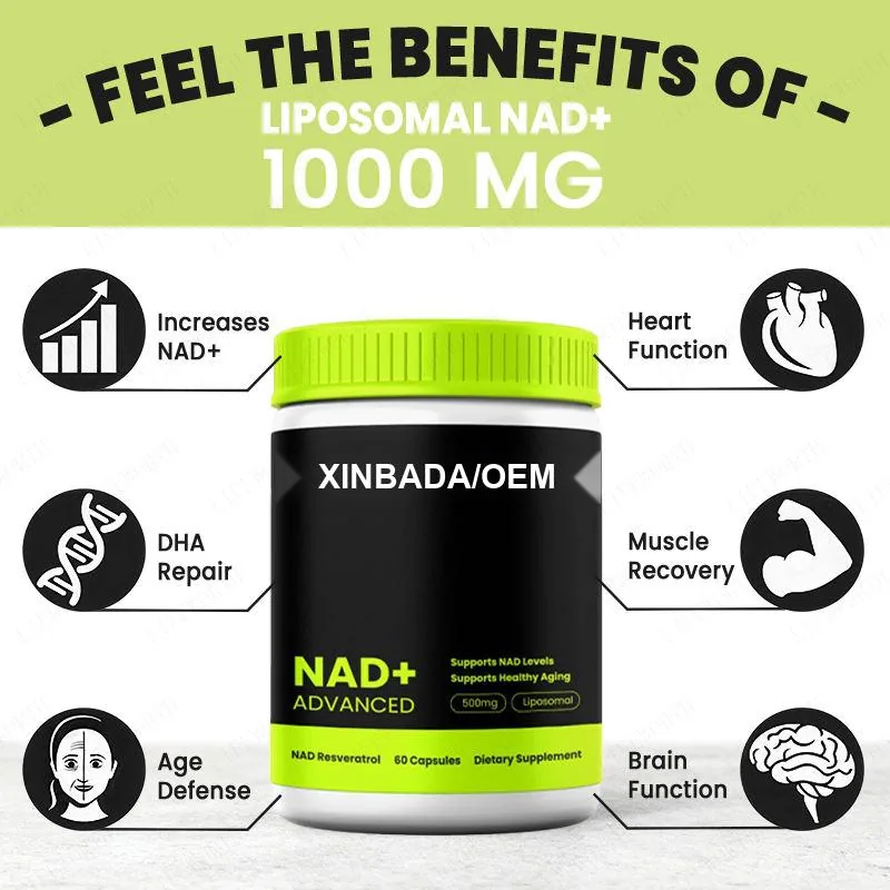 Xinbada Adult Supplement Advanced Liposomal Booster 300mg 500mg 500mg 1000mg NAD Capsules Antioxidant product gallery image 2