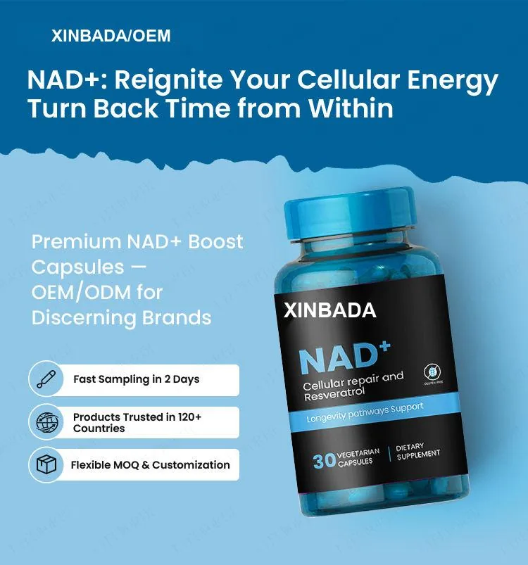 Xinbada Adult NAD Resveratrol Supplement Capsules 60 90 120 Capsules Bottle for Adult Wellness product specification image 3