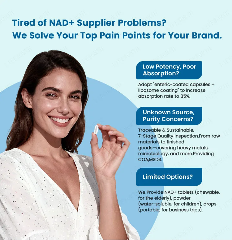 Xinbada Adult NAD Resveratrol Supplement Capsules 60 90 120 Capsules Bottle for Adult Wellness product detail image 4