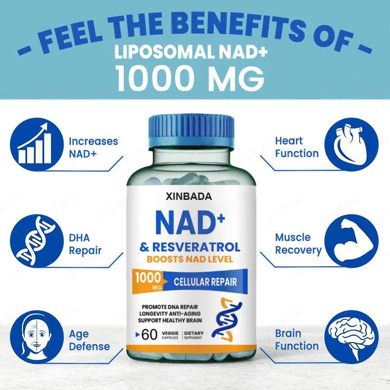 Xinbada NAD+ Resveratrol and Nicotinamide Riboside Antioxidant Capsules Adult Use product gallery image 2