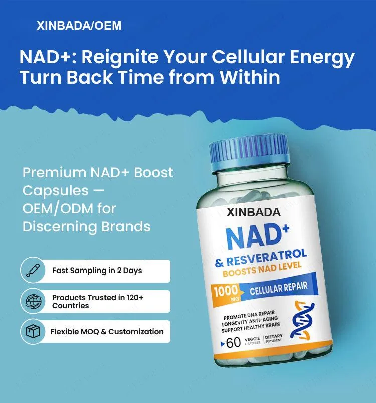 Xinbada NAD+ Resveratrol and Nicotinamide Riboside Antioxidant Capsules Adult Use product specification image 3